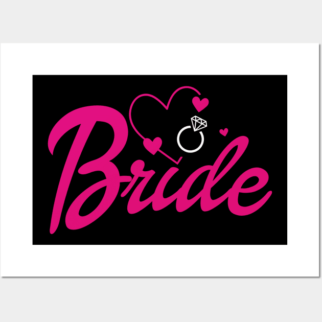Bride Gift Wedding Announcement Engagement Funny Bride Wall Art by KsuAnn